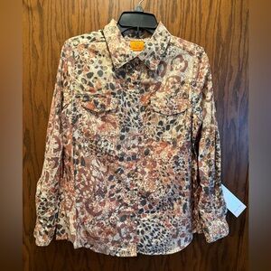 Ruby Rd. Women's Shiny Leopard Print Shirt
